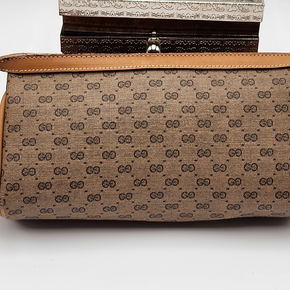 Gucci Rare Micro GG Clutch Web, RARE, Vintage + Dust Bag - Picture 7 of 17